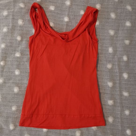 Dianevon Furstenberg 100% Silk Open-Back Sleeveless Tura Top Blouse Orange Sz 6 - Picture 3 of 11